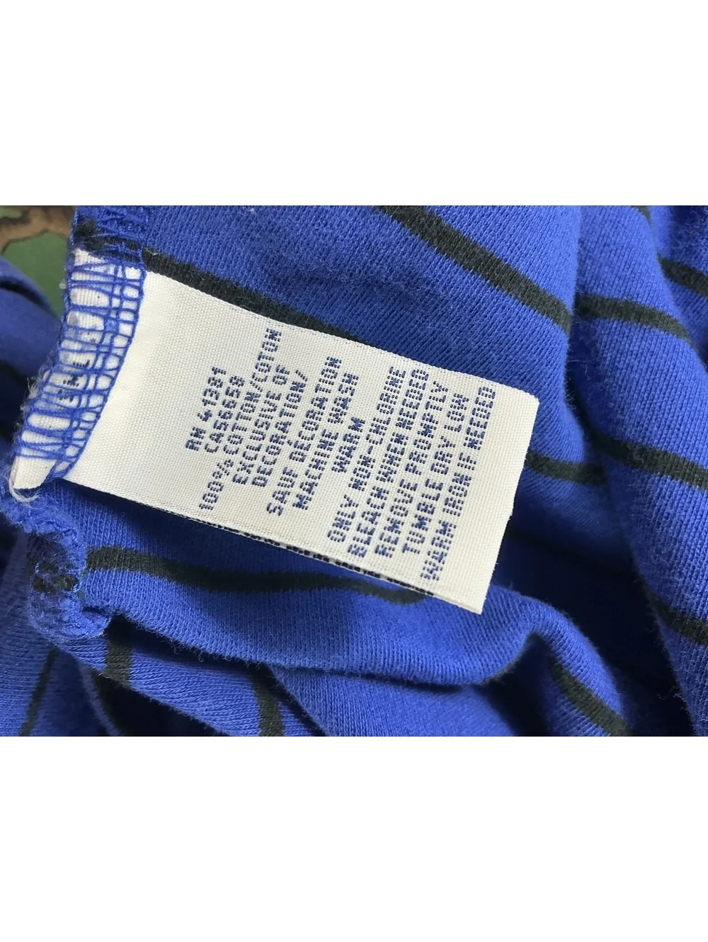 Polo Ralph Lauren Blue Black Striped Polo Shirt 4XB Big Tall Cotton Short Sleeve